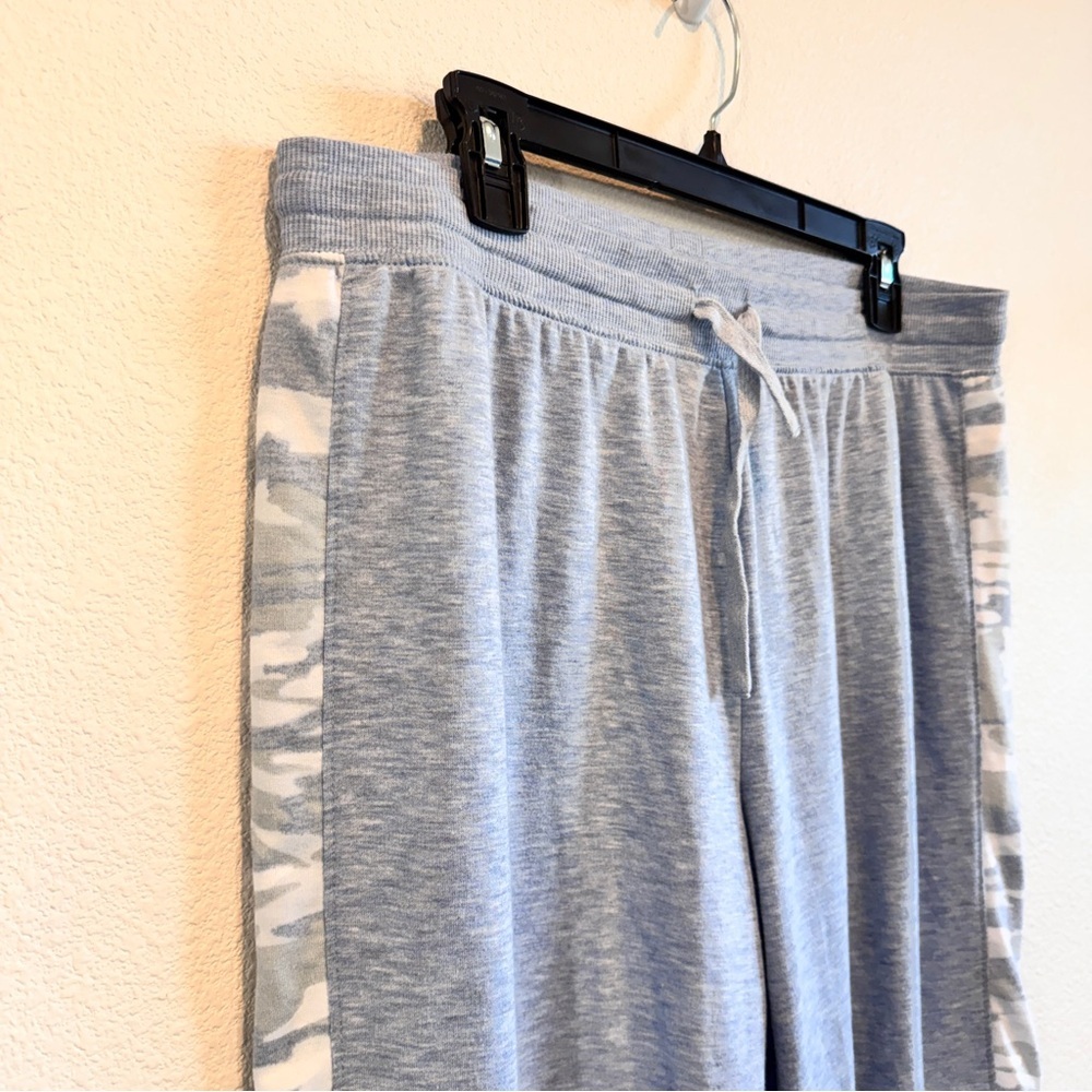 Splendid Athleisure Joggers Blue Gray Camo Stripe Drawstring Sweatpants L - Picture 2 of 9
